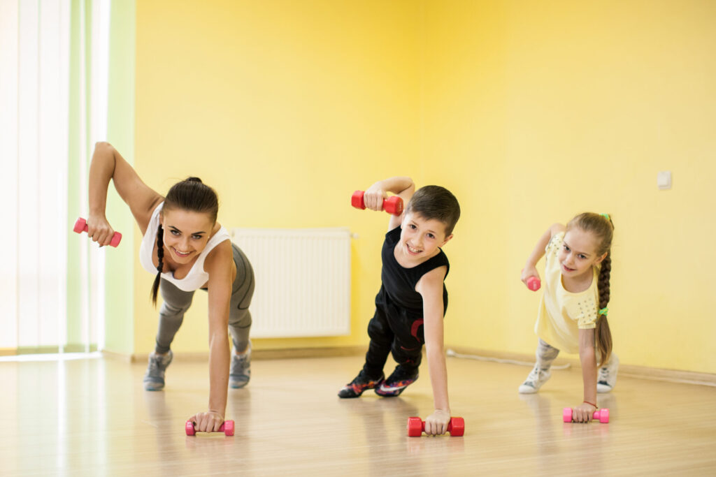Effetti allenamento con i pesi per i bambini.